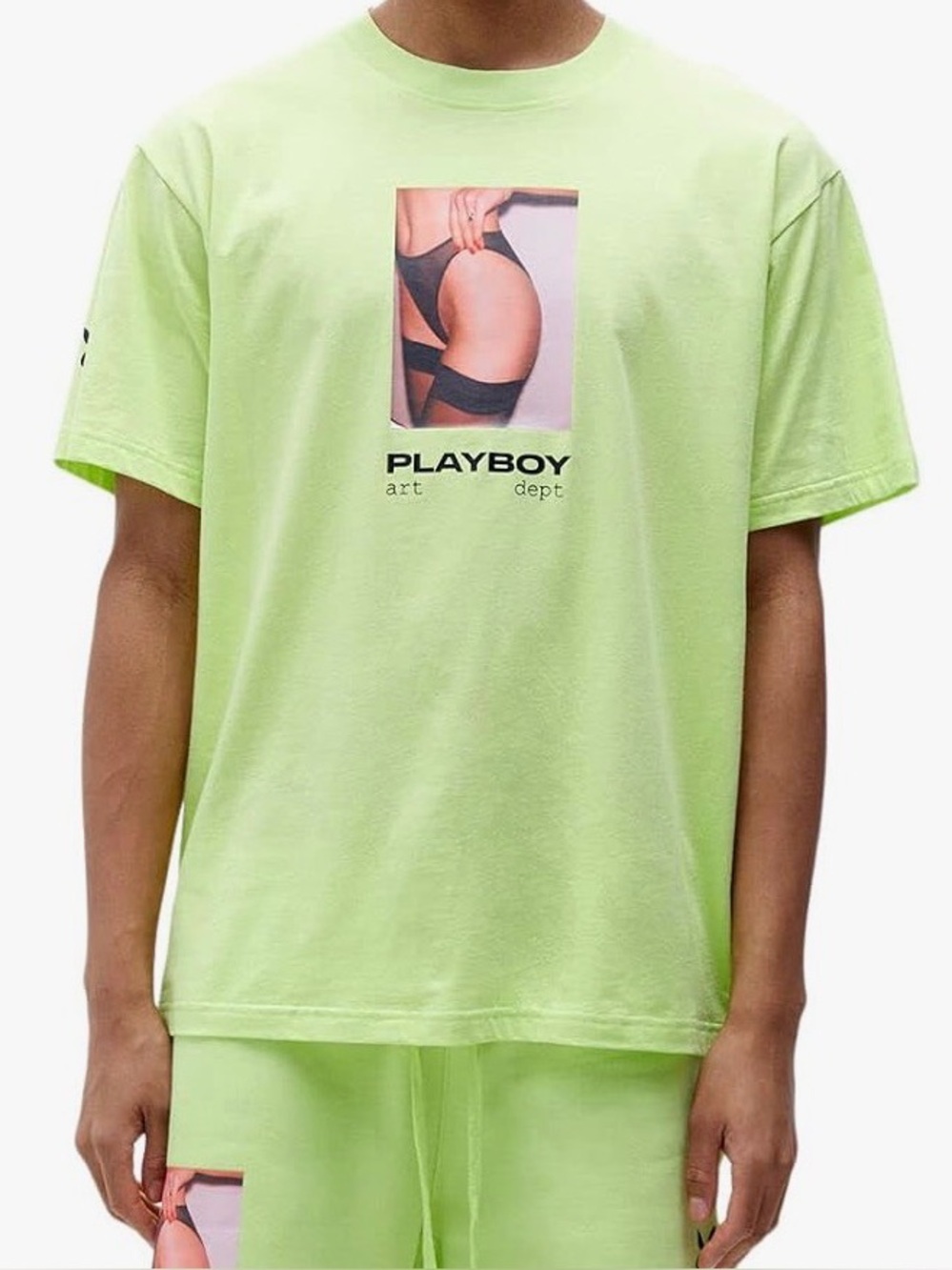 Playboy "Art Dept" graphic t-shirt (Sz L) Unisex Ptp 23.5”